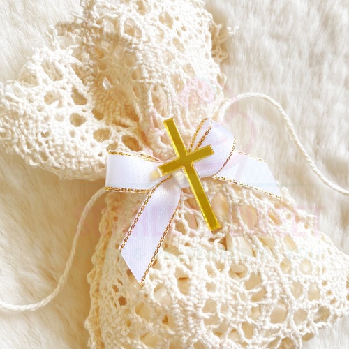 3.5cm 12PC Gold Acrylic Cross