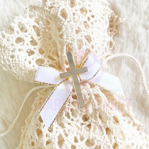 3.5cm 12PC Silver Acrylic Cross