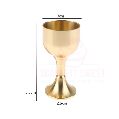 5.5x3cm Small Gold Brass Chalice