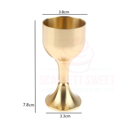 7.8x3.8cm Medium Gold Brass Chalice