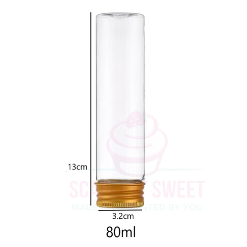 80ml 12PC Tube Gold Lid PLASTIC