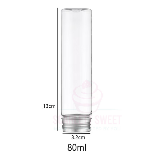 80ml 12PC Tube Silver Lid PLASTIC