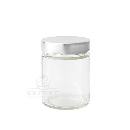 500ml 6PC Round Jar Silver Lid GLASS $2.99 ea
