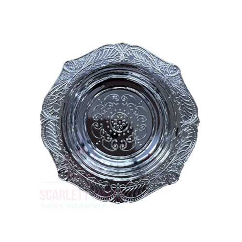 9.5x9.5cm 10PC Silver Mini Round Platter
