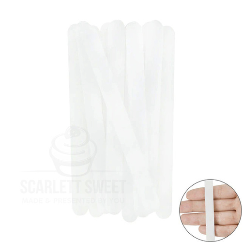 20PC White Acrylic Popsicle Stick