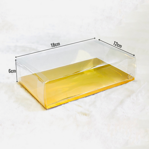 18x12x6cm 100PC Gold/Silv Insert PVC Clear Box