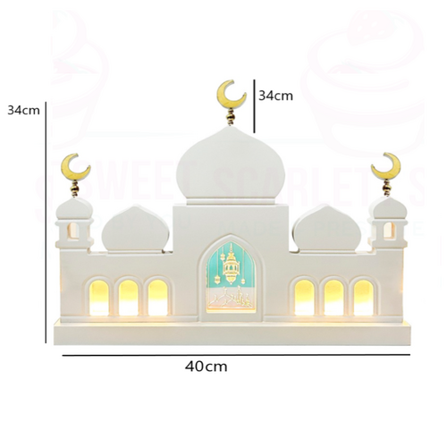 40cm White LED Mosque Building