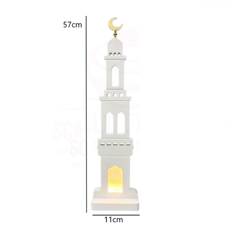 57cm White LED Mosque Tower